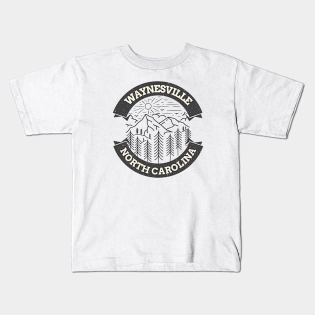 Waynesville, North Carolina Kids T-Shirt by Mountain Morning Graphics